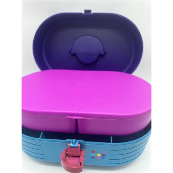 Vintage Teal Original Caboodles 3 Tier Makeup Storage Carrying Case With Mirror - Picture 5 of 10